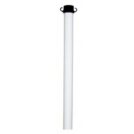 Plastic Round Posts - 2 x 36 inches with Cap and Hooks - White